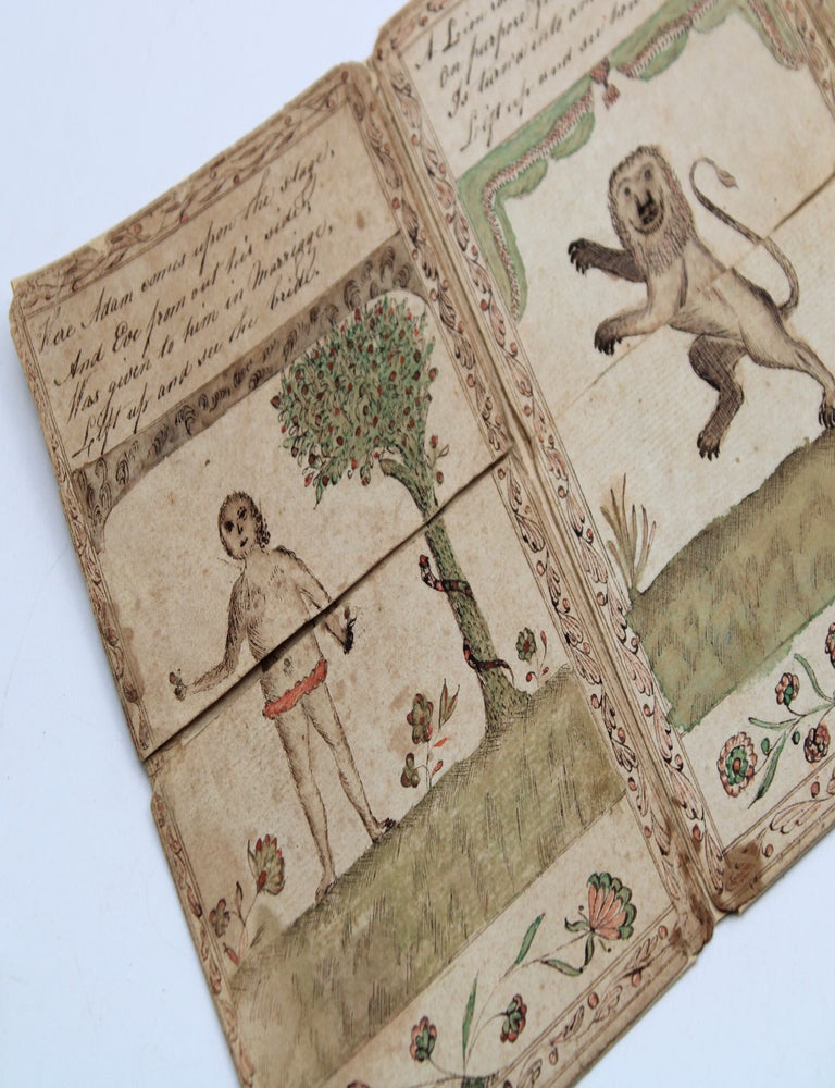 [Early manuscript copy of Sands's Metamorphosis or, A Transformation of Pictures with Poetical Explanations, with charming hand colored drawings]
