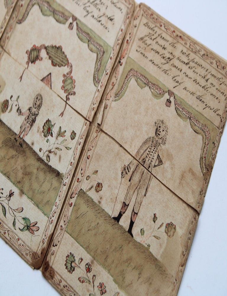 [Early manuscript copy of Sands's Metamorphosis or, A Transformation of Pictures with Poetical Explanations, with charming hand colored drawings]