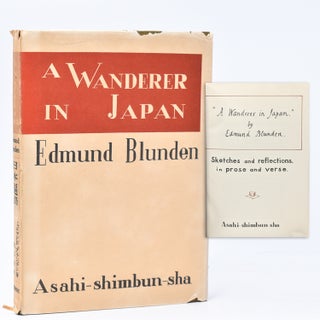 Item #367115 A Wanderer in Japan. Edmund Blunden