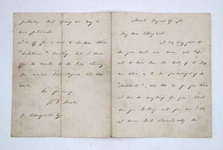 Item #367145 Autograph Letter, signed (“R.F. Burton”), to J. Frederick Collingwood, dated 17...
