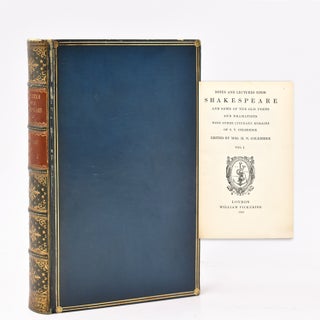 Item #367237 Notes and Lectures on Shakespeare and Some of the Old Poets with Other Literary...