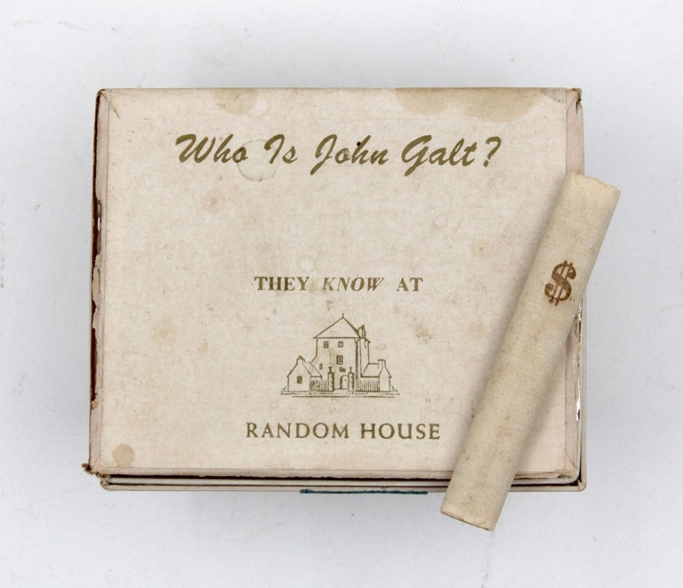Who Is John Galt? They Know at Random House. [Custom Cigarette Box for Atlas Shrugged Pre-Publication Party]