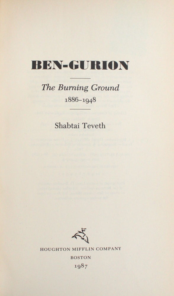 Ben-Gurion: The Burning Ground, 1886–1948
