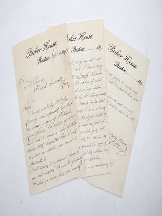 Item #367516 Autograph Letter, signed, to a Massachusetts collector of Whitman, negotiating for a...
