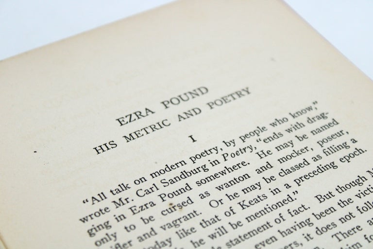 Ezra Pound His Metric and Poetry