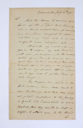 Autograph Letter Signed (“Ja. Wilkinson”) to General Anthony Wayne