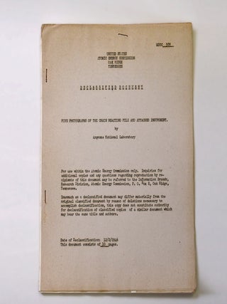 Item #369288 Five Photographs of the Chain Reacting File and Attached Instrument by Argonne...