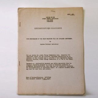 Item #369288 Five Photographs of the Chain Reacting File and Attached Instrument by Argonne...