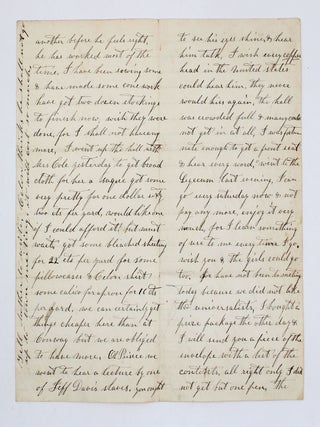 Item #369349 Autograph letter signed, to her sister, recounting attending a speech by fugitive...