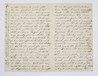 Item #369349 Autograph letter signed, to her sister, recounting attending a speech by fugitive...