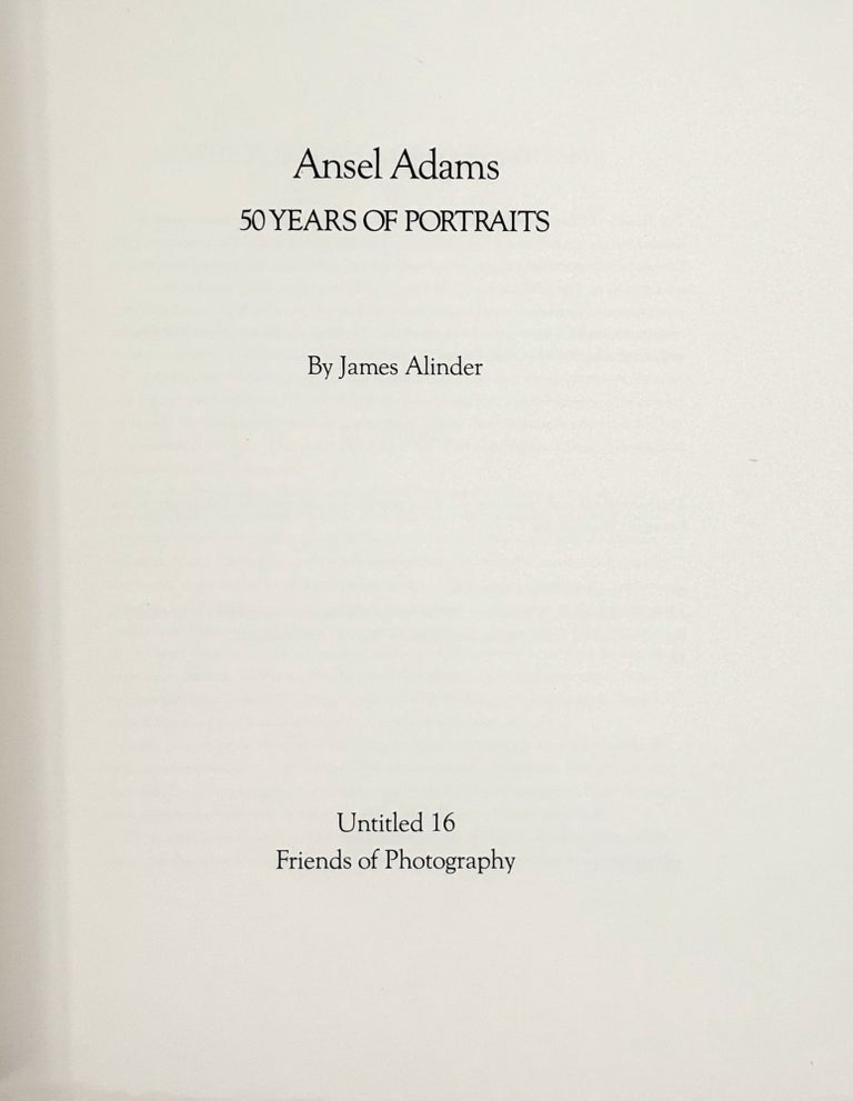 Ansel Adams: 50 Years of Portraits