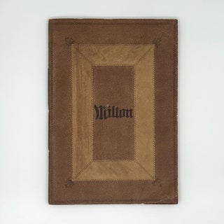 Item #370216 Mansion House. 9th December, 1908 (Tercentenary of Milton's Birth). Programme of...