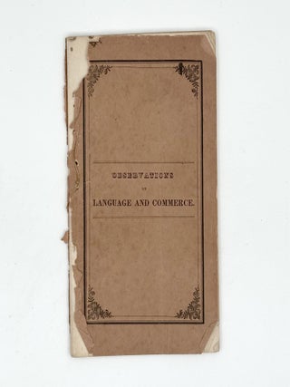 Item #370306 Observations on Language, and on the Errors of Class-Books; addressed to the Members...