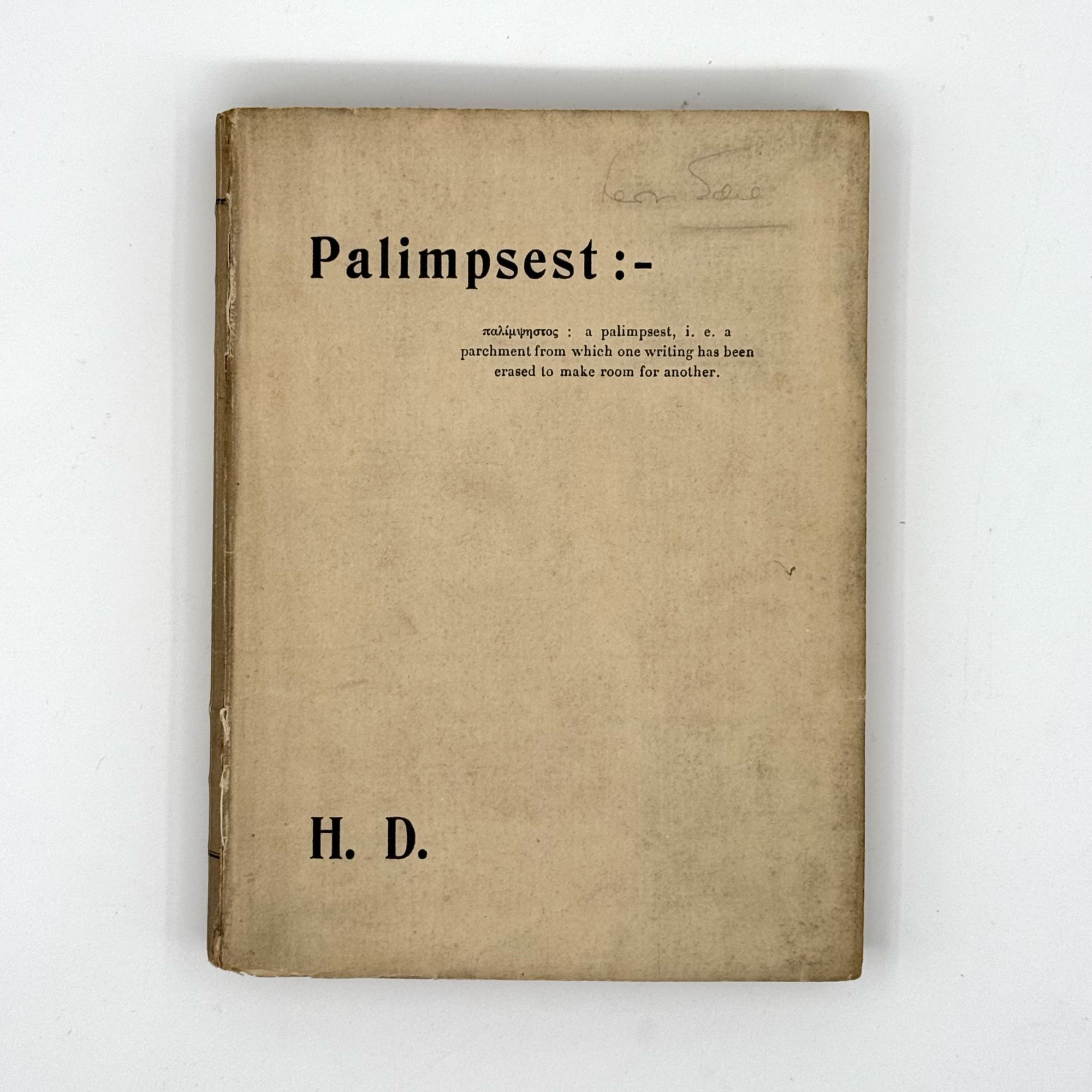 Palimpsest - Hilda Doolittle - First edition, first printing