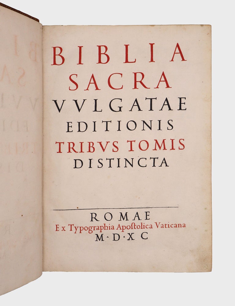 Biblia sacra vulgatae editionis tribus tomus distincta