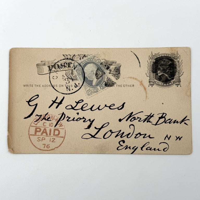 Autograph Note Signed, "WW," George Henry Lewes:
