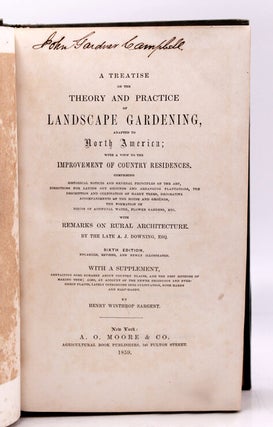 Item #371794 A Treatise on the Theory and Practice of Landscape Gardening, adapted to North...