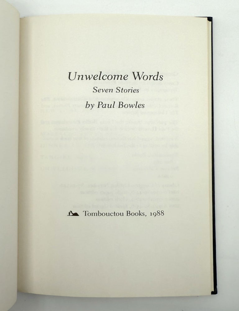 Unwelcome Words. Seven Stories