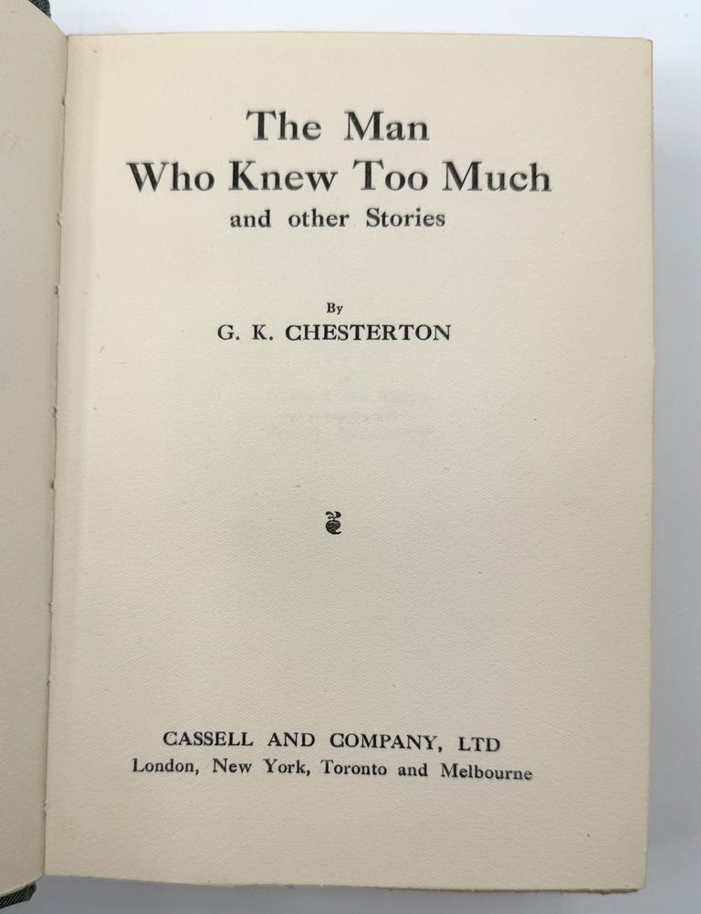 The Man Who Knew Too Much and other stories