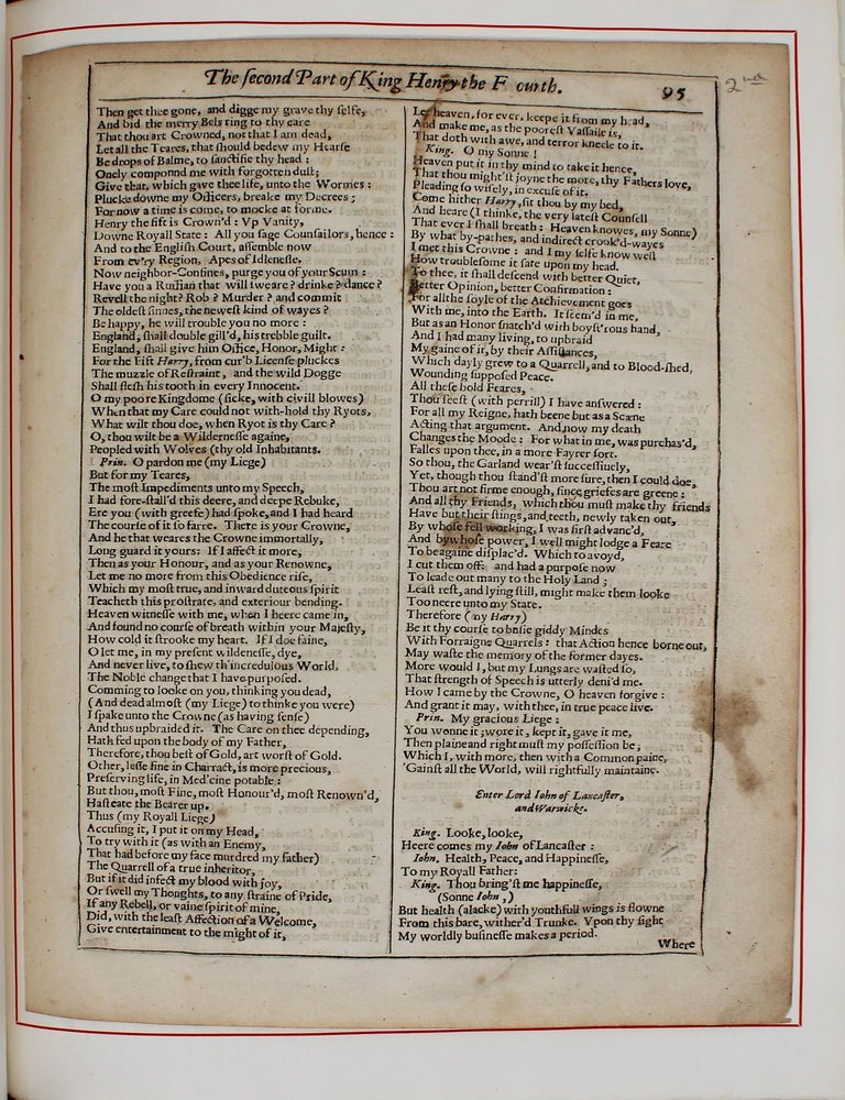 Original Leaves from the First Four Folios of the Plays of William Shakespeare, 1623, 1632, 1663, 1685. Introduction by Edwin Eliott Willoughby