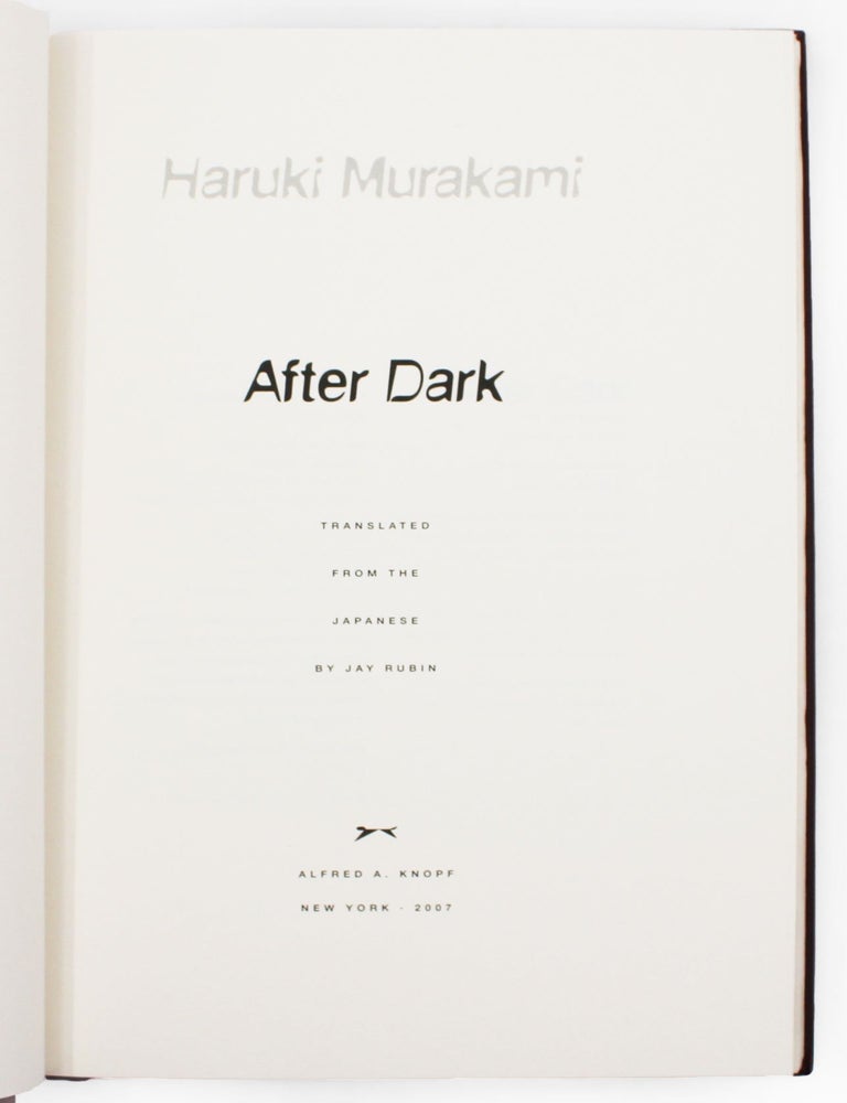 After Dark. Translated from the Japanese by Jay Rubin
