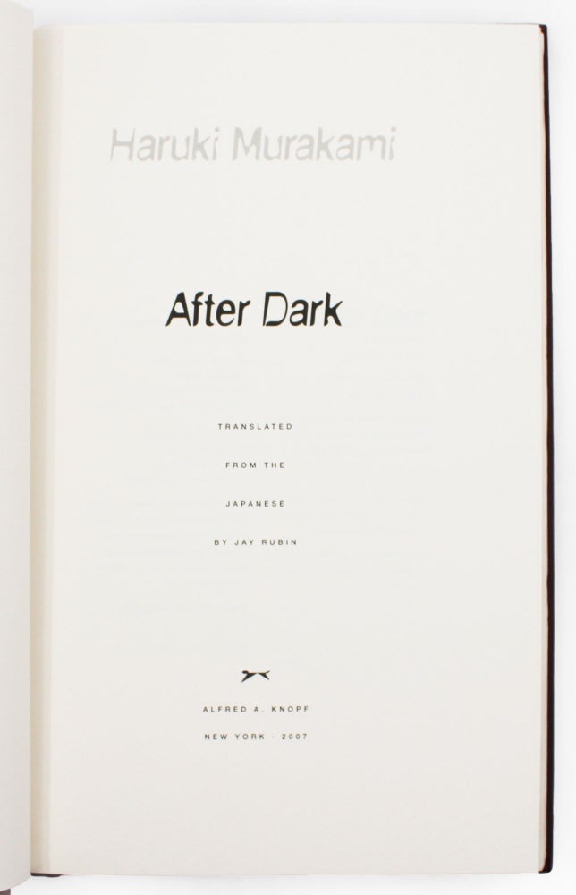 After Dark. Translated from the Japanese by Jay Rubin