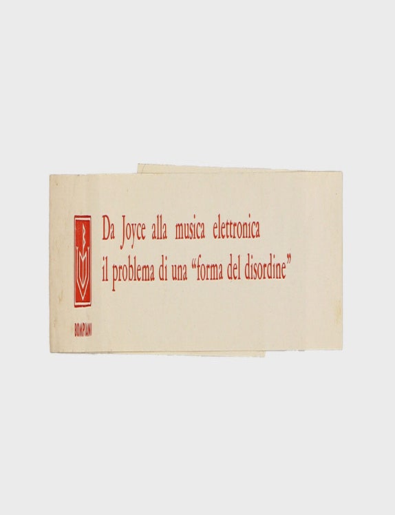 Opera aperta. Forma e indeterminazione nelle poetiche contemporanee