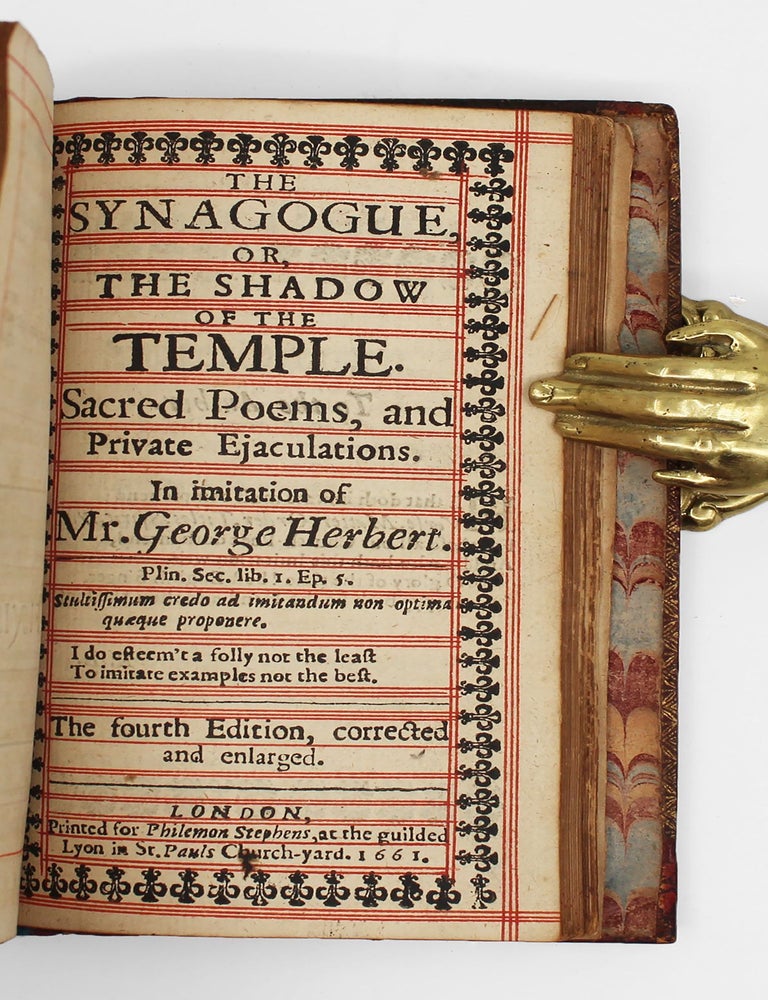 The Temple. Sacred Poems and Private Ejaculations [With] [Harvey, Christopher] The Synagogue or... (4/4)