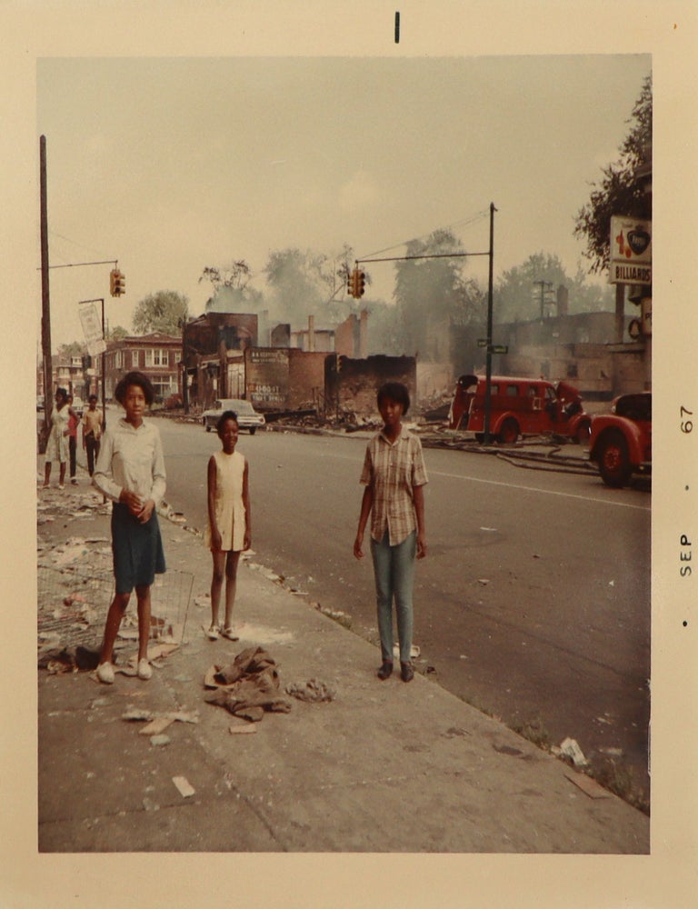 Collection of color photographs documenting the aftermath of the 1967 ...