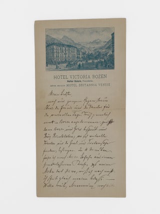 Item #373611 Autograph Letter, Signed ("René Maria"), to Nathan Sulzberger. René Maria...