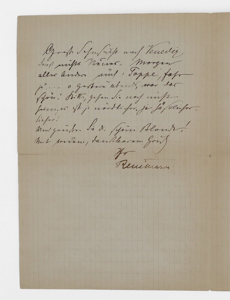 Autograph Letter, Signed ("René Maria"), to Nathan Sulzberger