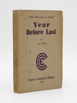 Item #373883 Year Before Last. Kay Boyle