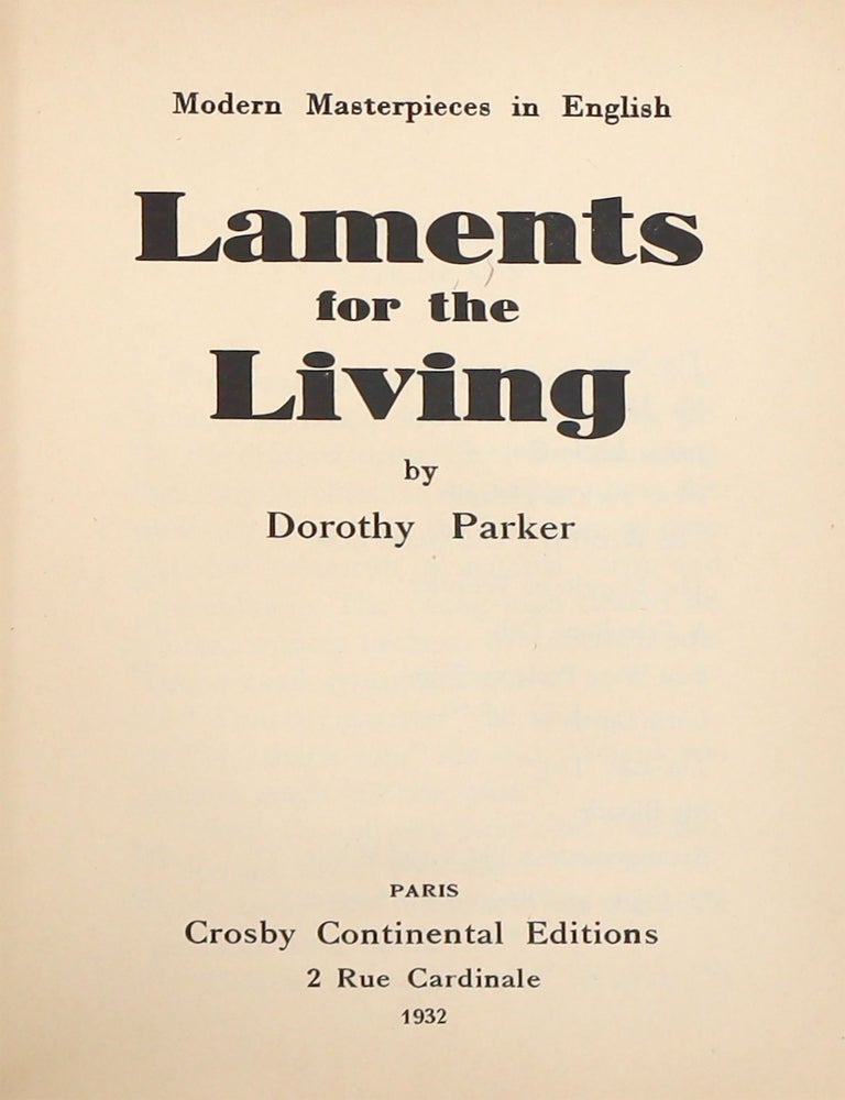 Laments for the Living