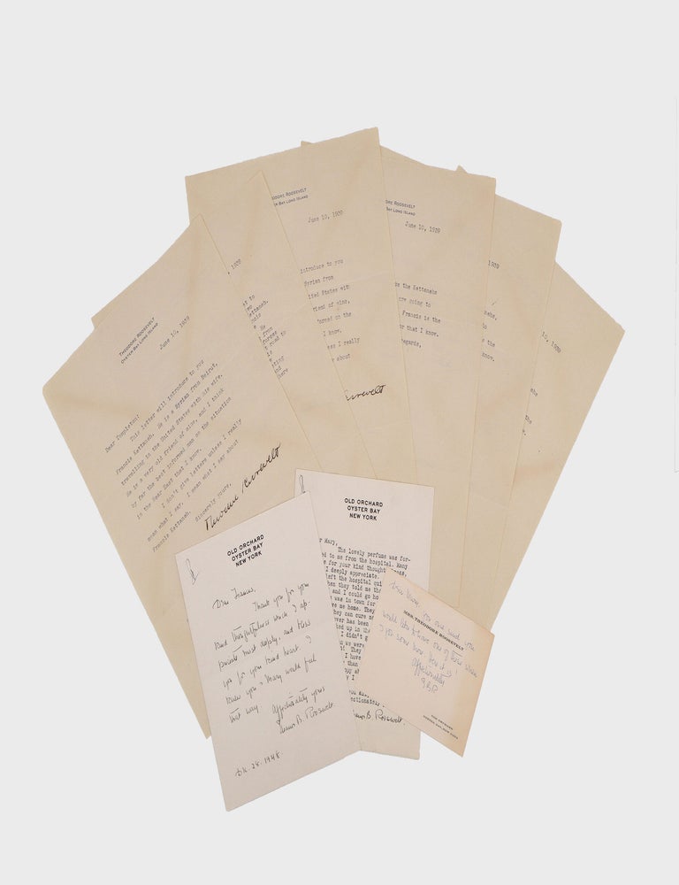 Collection of 6 typed letters, signed (&ldquo;Theodore Roosevelt&rdquo; or &ldquo;Ted&rdquo;) from Theodore Roosevelt III, introductions and testimonials for his friend Francis Kettaneh