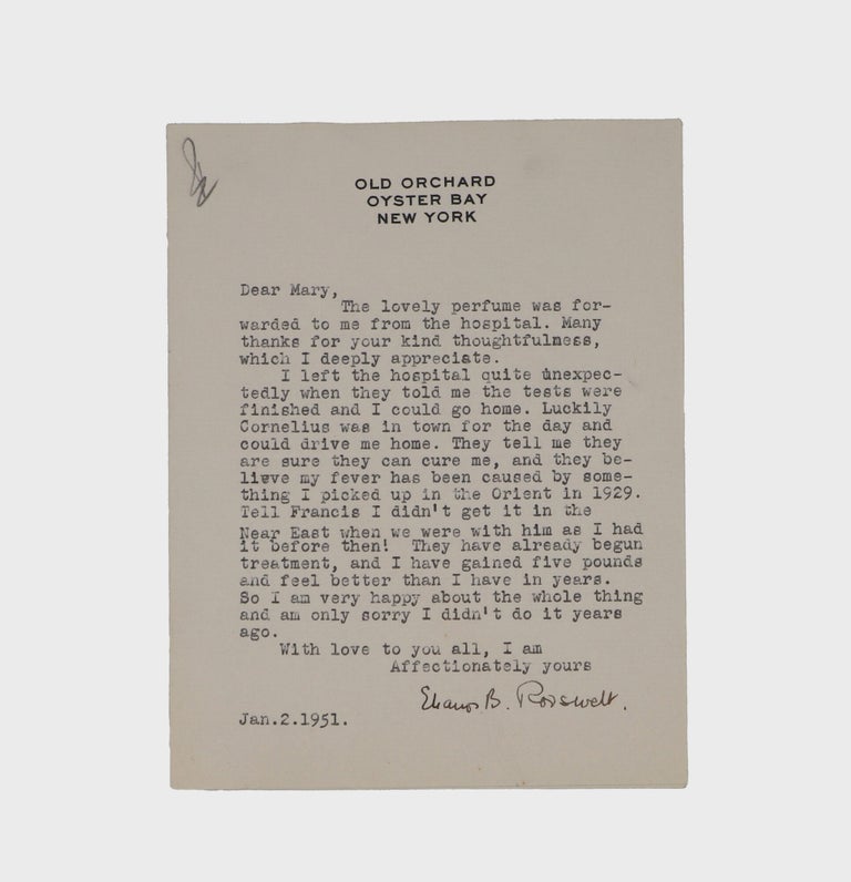 Collection of 6 typed letters, signed (“Theodore Roosevelt” or “Ted”) from Theodore Roosevelt III, introductions and testimonials for his friend Francis Kettaneh