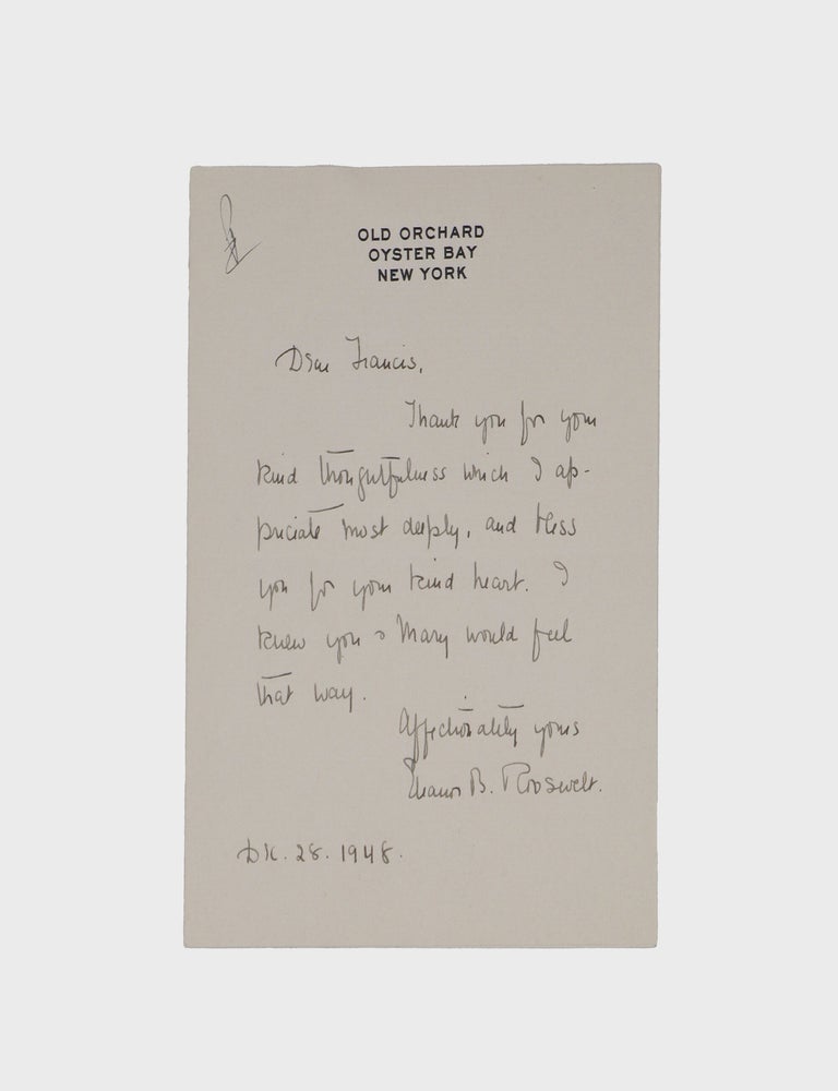 Collection of 6 typed letters, signed (&ldquo;Theodore Roosevelt&rdquo; or &ldquo;Ted&rdquo;) from Theodore Roosevelt III, introductions and testimonials for his friend Francis Kettaneh