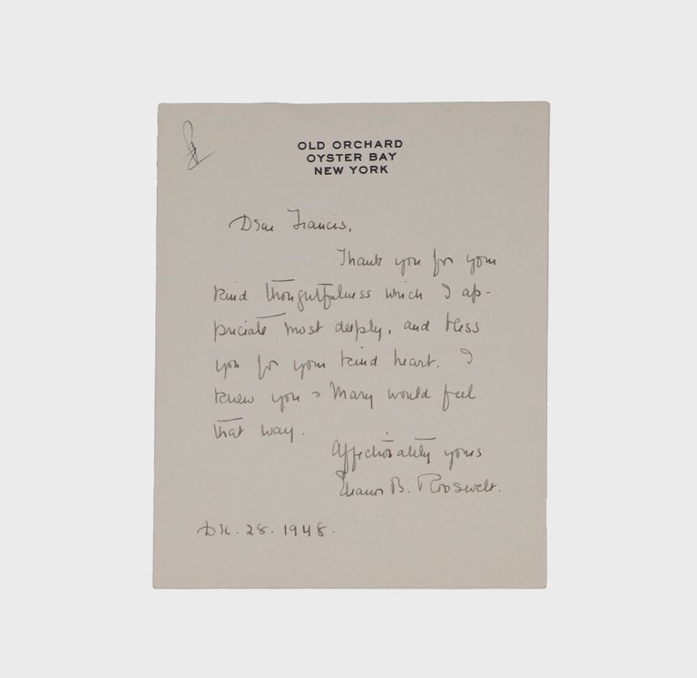 Collection of 6 typed letters, signed (“Theodore Roosevelt” or “Ted”) from Theodore Roosevelt III, introductions and testimonials for his friend Francis Kettaneh