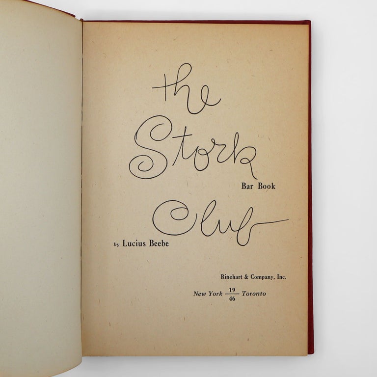The Stork Club Bar Book