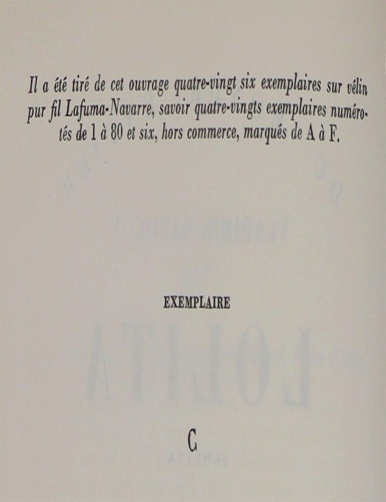 Lolita. Traduit de l'anglais par E. H. Kahane