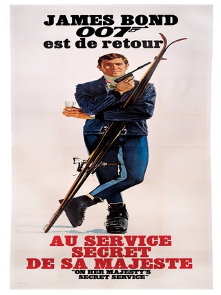 Item #375104 Poster for "On Her Majesty’s Secret Service" (French version). Ian Fleming