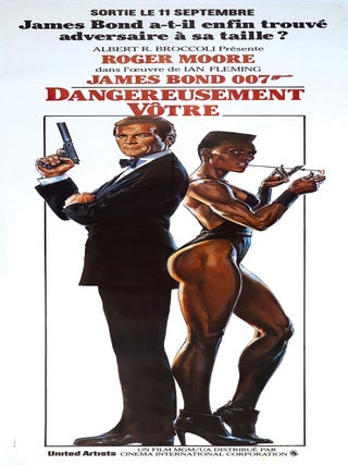 Item #375105 Poster for "A View to a Kill" ("Dangereusement Vôtre") (French version). Ian Fleming