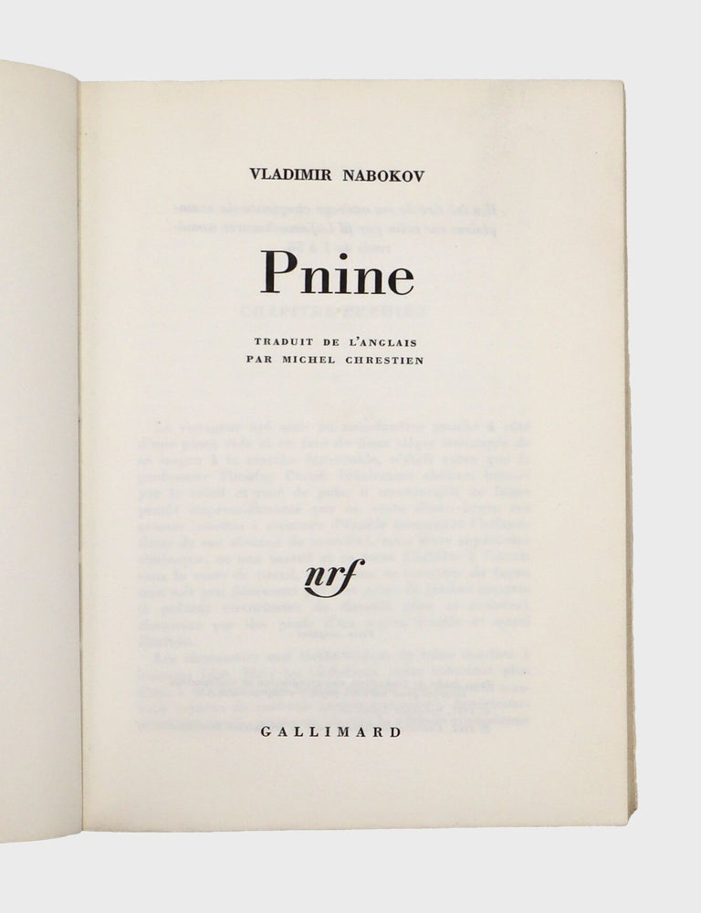 Pnine. Traduit de l'anglais par Michel Chrestien