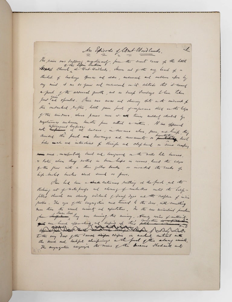 Autograph Manuscript Signed, of a short story: An Episode of the West Woodlands