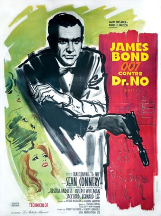 Item #375231 Poster for "Dr. No" ("Doctor No") (French version). Ian Fleming
