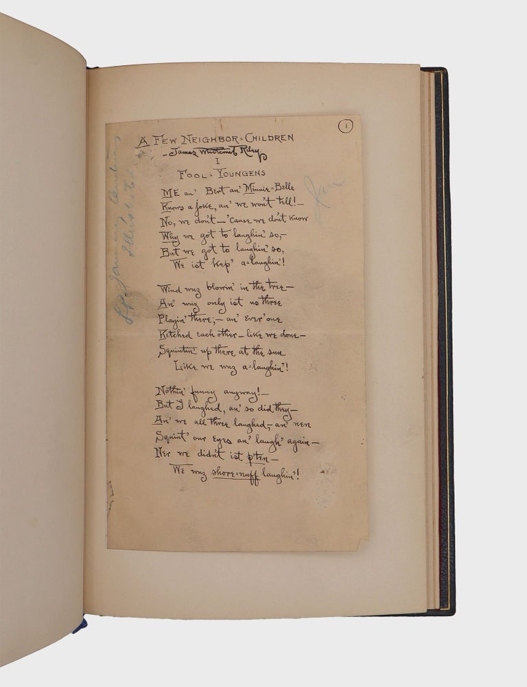 A Few Neighbor-Children. [Autograph Manuscript, signed]