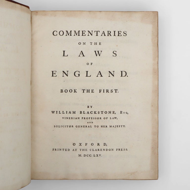 Commentaries on the Laws of England