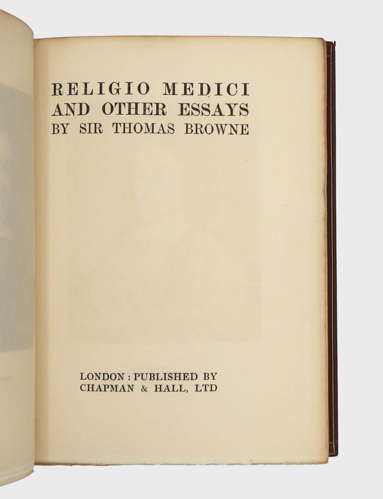 Religio Medici and other essays
