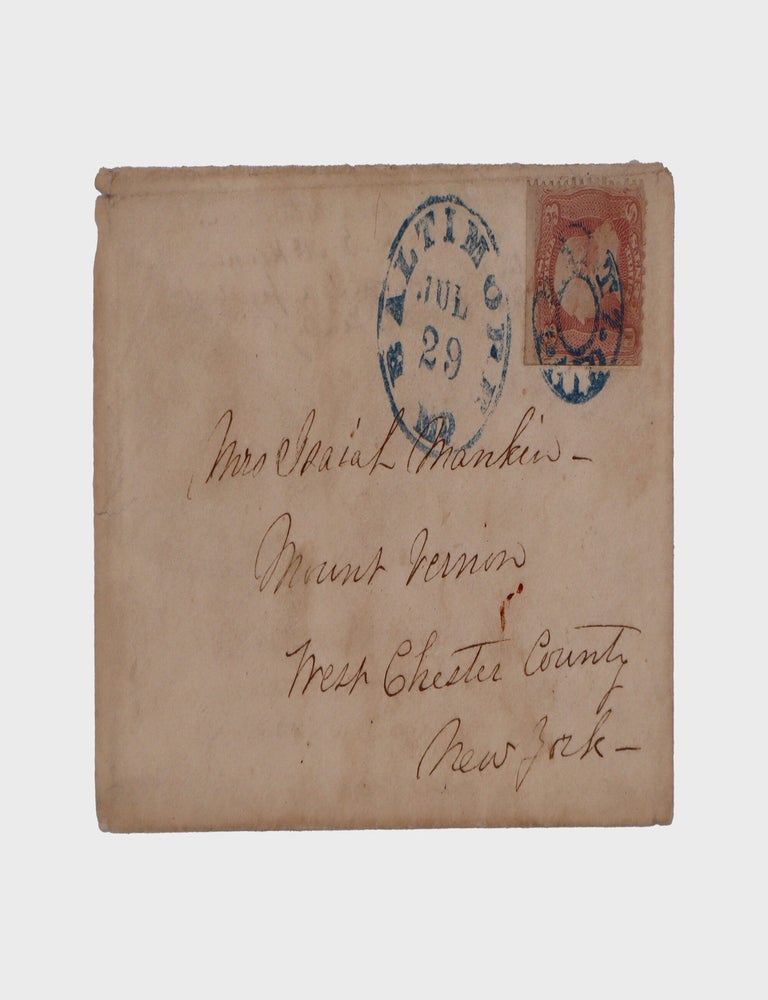 [Autograph letter signed, from a woman in Baltimore to her aunt in West Chester, New York, recounting the heroics of Arabella Barlow during the Battle of Gettysburg]