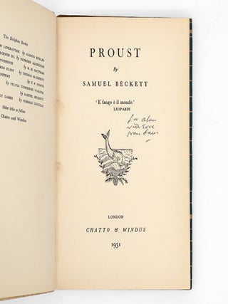 Item #375865 Proust. Samuel Beckett