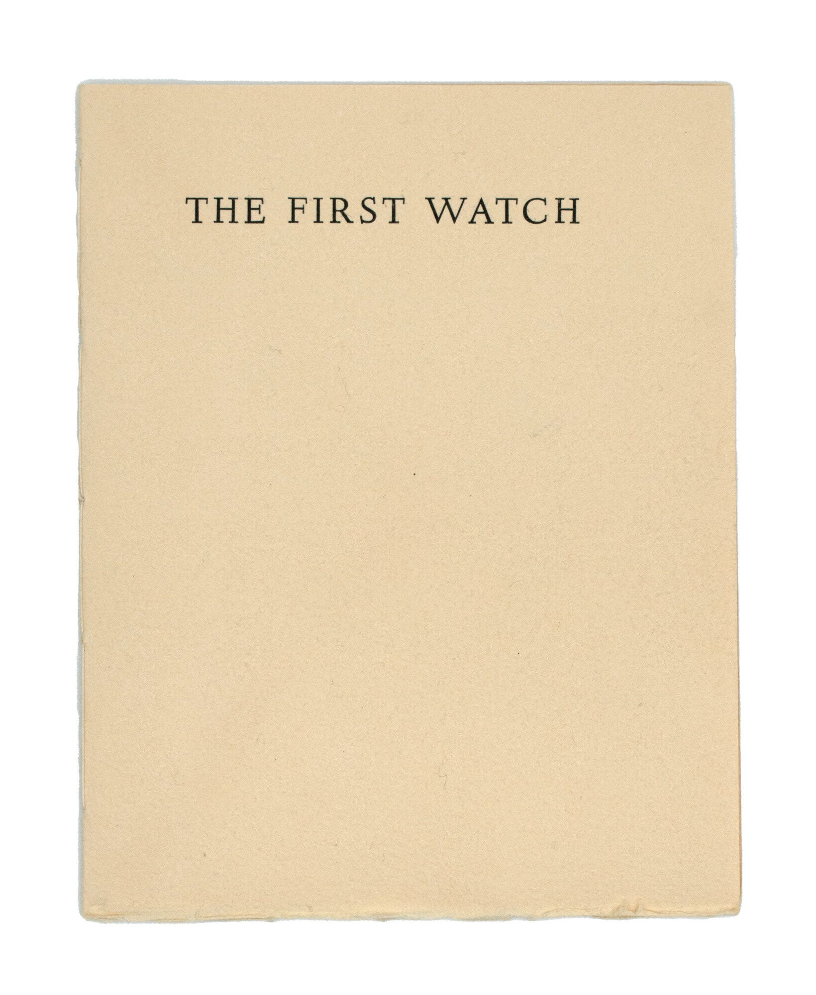 The First Watch - John Steinbeck - First edition, copy no. 10 of sixty ...
